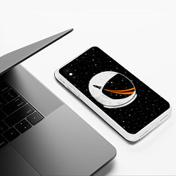 Чехол iPhone XS Max матовый Шлем астронавта, цвет: 3D-белый — фото 2