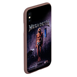 Чехол iPhone XS Max матовый Megadeth: Madness, цвет: 3D-коричневый — фото 2