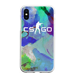 Чехол iPhone XS Max матовый CS:GO Surface Hardening, цвет: 3D-белый