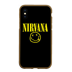 Чехол iPhone XS Max матовый Nirvana Rock, цвет: 3D-коричневый