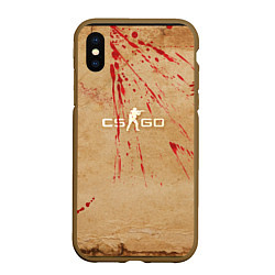 Чехол iPhone XS Max матовый CS:GO Blood Dust, цвет: 3D-коричневый