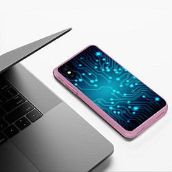 Чехол iPhone XS Max матовый SkyNet, цвет: 3D-розовый — фото 2