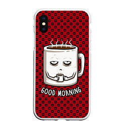 Чехол iPhone XS Max матовый Good Morning, цвет: 3D-белый