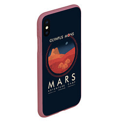 Чехол iPhone XS Max матовый Mars Adventure Camp, цвет: 3D-малиновый — фото 2