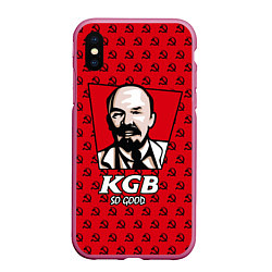 Чехол iPhone XS Max матовый KGB: So Good, цвет: 3D-малиновый