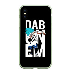 Чехол iPhone XS Max матовый Super God Dab, цвет: 3D-салатовый