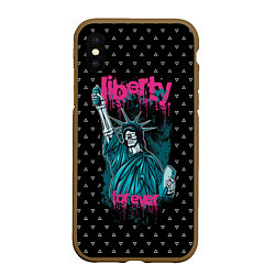 Чехол iPhone XS Max матовый Liberty Forever, цвет: 3D-коричневый