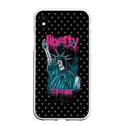 Чехол iPhone XS Max матовый Liberty Forever, цвет: 3D-белый