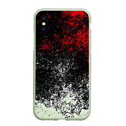 Чехол iPhone XS Max матовый Взрыв красок, цвет: 3D-салатовый