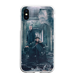 Чехол iPhone XS Max матовый Шерлок и Ватсон, цвет: 3D-белый