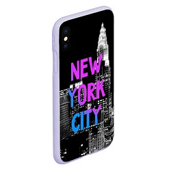 Чехол iPhone XS Max матовый Flur NYC, цвет: 3D-светло-сиреневый — фото 2