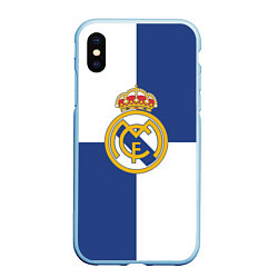 Чехол iPhone XS Max матовый Real Madrid: Blue style, цвет: 3D-голубой