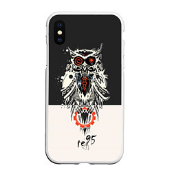 Чехол iPhone XS Max матовый TDD Owl 95, цвет: 3D-белый