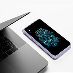 Чехол iPhone XS Max матовый Ghost In The Shell 7, цвет: 3D-светло-сиреневый — фото 2