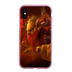 Чехол iPhone XS Max матовый Gondar Gold, цвет: 3D-розовый