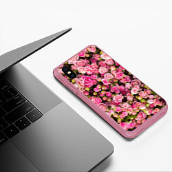 Чехол iPhone XS Max матовый Розовый рай, цвет: 3D-малиновый — фото 2