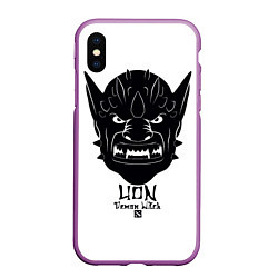 Чехол iPhone XS Max матовый Lion: Demon Witch, цвет: 3D-фиолетовый