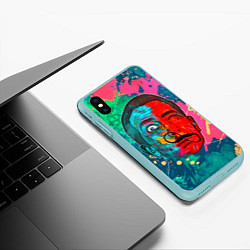 Чехол iPhone XS Max матовый Dali Art, цвет: 3D-мятный — фото 2