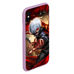 Чехол iPhone XS Max матовый Blood, цвет: 3D-сиреневый — фото 2