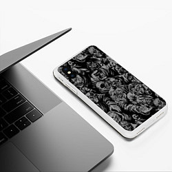 Чехол iPhone XS Max матовый Zombie rush, цвет: 3D-белый — фото 2