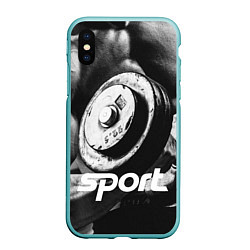 Чехол iPhone XS Max матовый Iron Sport, цвет: 3D-мятный