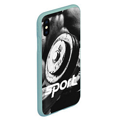 Чехол iPhone XS Max матовый Iron Sport, цвет: 3D-мятный — фото 2