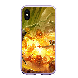 Чехол iPhone XS Max матовый Destiny 2, цвет: 3D-светло-сиреневый
