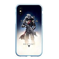 Чехол iPhone XS Max матовый Destiny: Titan, цвет: 3D-голубой