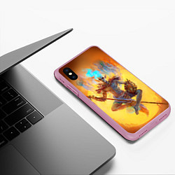 Чехол iPhone XS Max матовый Вивек, цвет: 3D-розовый — фото 2