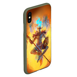 Чехол iPhone XS Max матовый Вивек, цвет: 3D-темно-зеленый — фото 2