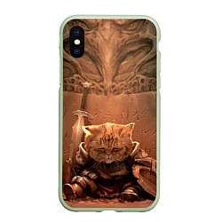 Чехол iPhone XS Max матовый Довакин, цвет: 3D-салатовый