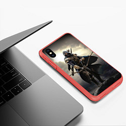 Чехол iPhone XS Max матовый TES 7, цвет: 3D-красный — фото 2