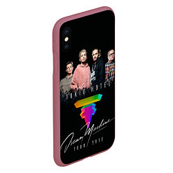 Чехол iPhone XS Max матовый Tokio Hotel: Dream Band, цвет: 3D-малиновый — фото 2