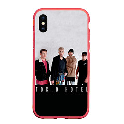 Чехол iPhone XS Max матовый Tokio Hotel, цвет: 3D-красный