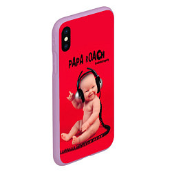 Чехол iPhone XS Max матовый Paparoach: Music Kid, цвет: 3D-сиреневый — фото 2