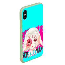 Чехол iPhone XS Max матовый Tokyo Ghoul, цвет: 3D-салатовый — фото 2
