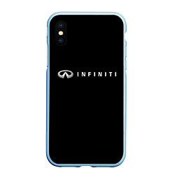 Чехол iPhone XS Max матовый Infiniti, цвет: 3D-голубой