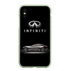 Чехол iPhone XS Max матовый Infiniti, цвет: 3D-салатовый