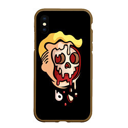 Чехол iPhone XS Max матовый Vault boy: Kamikaze, цвет: 3D-коричневый