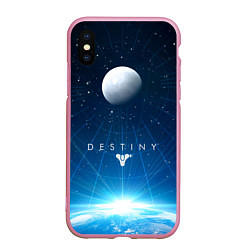 Чехол iPhone XS Max матовый Destiny Space, цвет: 3D-розовый