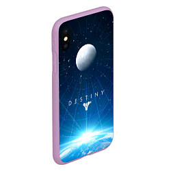 Чехол iPhone XS Max матовый Destiny Space, цвет: 3D-сиреневый — фото 2