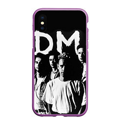 Чехол iPhone XS Max матовый Depeche mode: black, цвет: 3D-фиолетовый