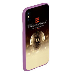 Чехол iPhone XS Max матовый The International Championships, цвет: 3D-фиолетовый — фото 2