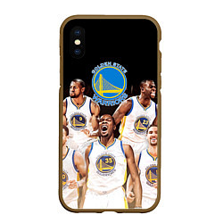 Чехол iPhone XS Max матовый Golden State Warriors 5, цвет: 3D-коричневый