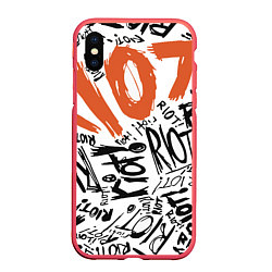 Чехол iPhone XS Max матовый Paramore: Riot, цвет: 3D-красный