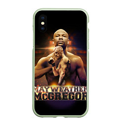 Чехол iPhone XS Max матовый Mayweather vs McGregor