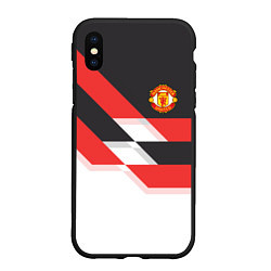 Чехол iPhone XS Max матовый Manchester United: Stipe