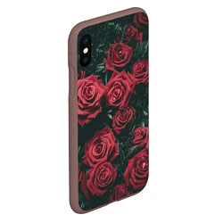 Чехол iPhone XS Max матовый Бархатные розы, цвет: 3D-коричневый — фото 2