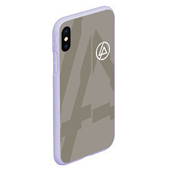 Чехол iPhone XS Max матовый Linkin Park: Grey style, цвет: 3D-светло-сиреневый — фото 2