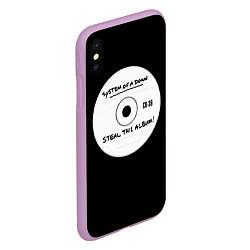 Чехол iPhone XS Max матовый SOAD: Steal this album, цвет: 3D-сиреневый — фото 2